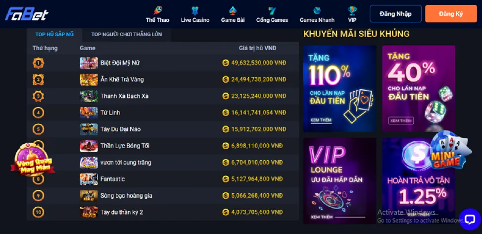 Các phương thức nạp tiền tại cbvip1